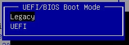 BIOS: Legacy und UEFI-Boot Beispiel